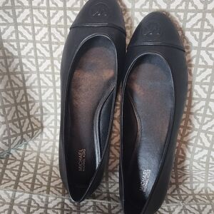Michael Kors Black Leather Flats
